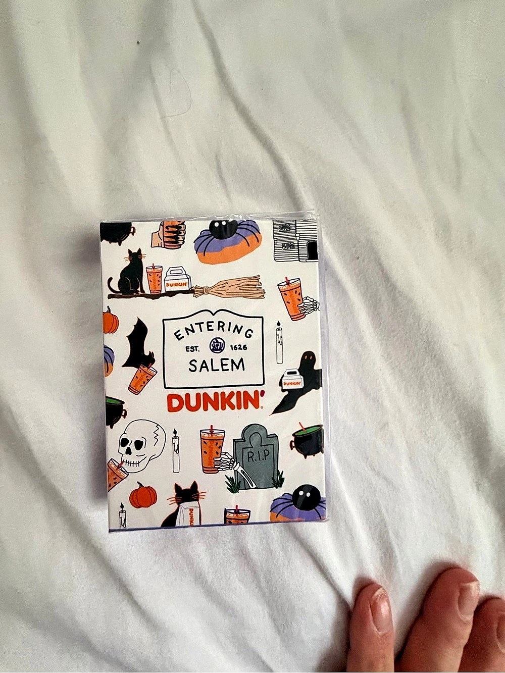 Dunkin' Entering Salem Playing Cards White & Orange